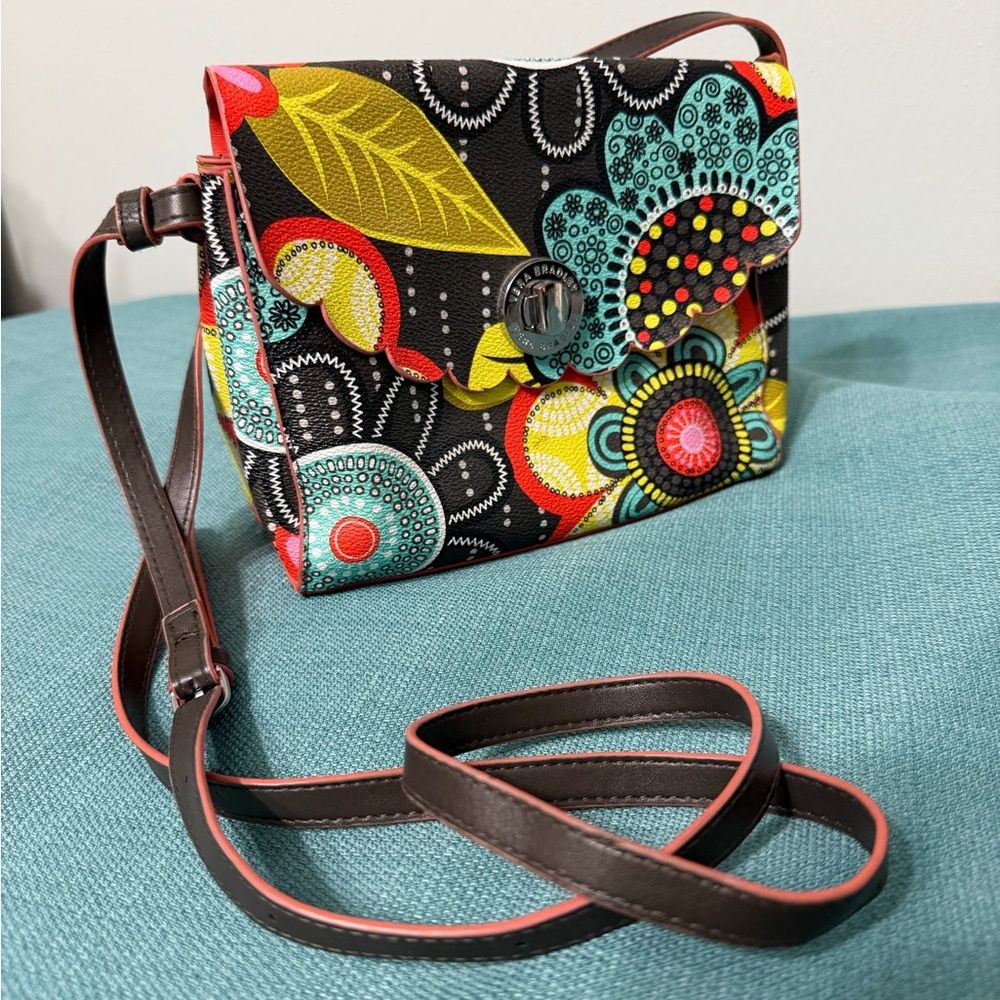 Vera Bradley Scalloped Hipster Floral Crossbody Bag Purse